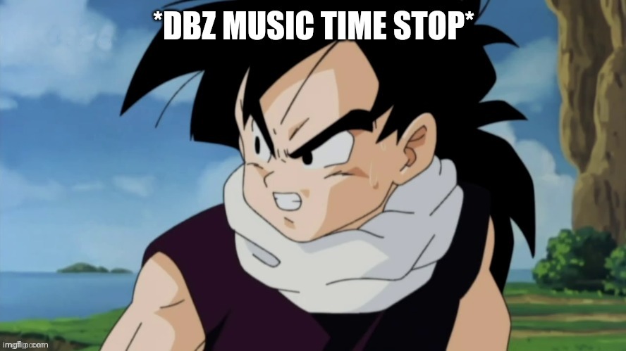 DBZ Music Time Stop | image tagged in dbz music time stop | made w/ Imgflip meme maker
