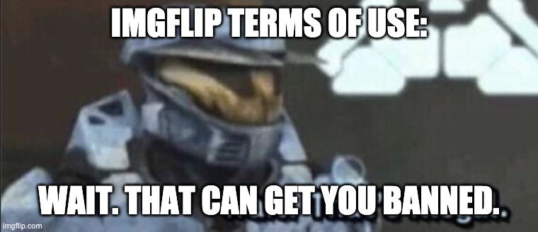 Wait that’s illegal | IMGFLIP TERMS OF USE: WAIT. THAT CAN GET YOU BANNED. | image tagged in wait that s illegal | made w/ Imgflip meme maker