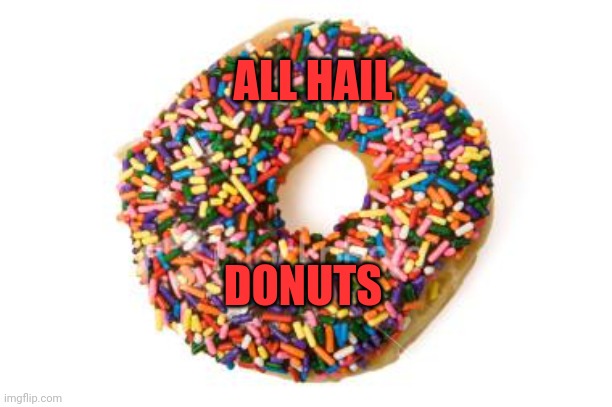 I like donuts | ALL HAIL; DONUTS | image tagged in donut | made w/ Imgflip meme maker