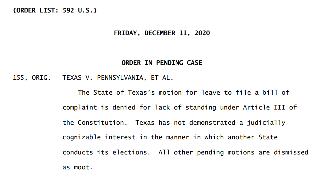 SCOTUS order TX lawsuit Blank Meme Template