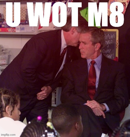 George W Bush U Wot M8 | image tagged in george w bush u wot m8 | made w/ Imgflip meme maker