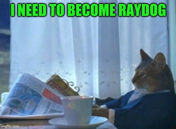 Raydog comes back to post a few memes after months off and he's second on the leaderboard. The force is strong in this one. | I NEED TO BECOME RAYDOG | image tagged in memes,i should buy a boat cat,raydog | made w/ Imgflip meme maker