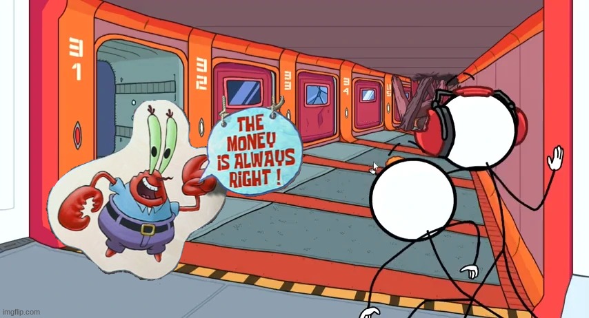 what if Mr Krabs was in the Valiant Hero ending? | made w/ Imgflip meme maker