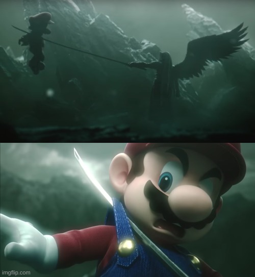 I was like, "Hey, this looks like meme material!" | image tagged in mario nearly dies,custom template,mario,smash bros | made w/ Imgflip meme maker