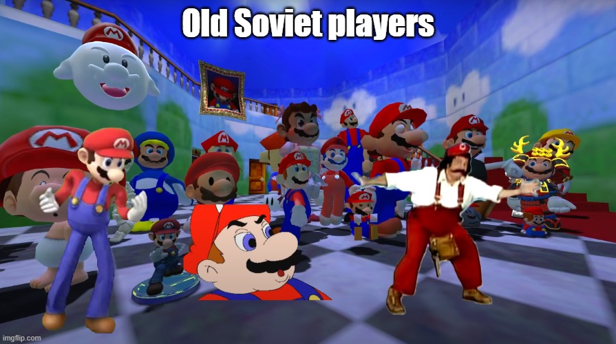 Old Soviet players be like | Old Soviet players | image tagged in hoi4,super mario | made w/ Imgflip meme maker