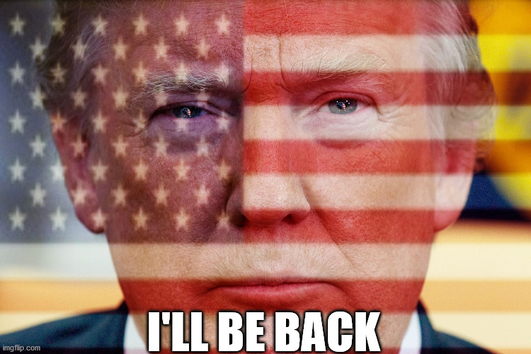 I'll Be Back | I'LL BE BACK | image tagged in trump | made w/ Imgflip meme maker