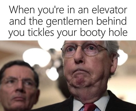 Mitch McConnell Tickled Bootyhole Blank Meme Template