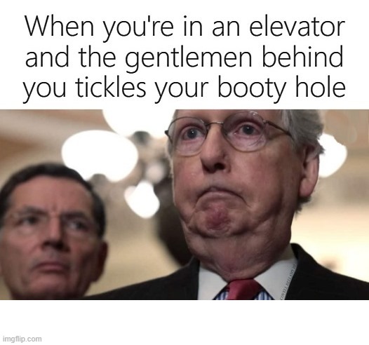 Mitch McConnell Tickled Bootyhole | image tagged in mitch mcconnell tickled bootyhole | made w/ Imgflip meme maker