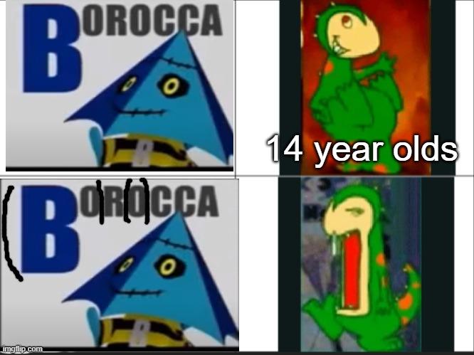 Dino (updated) | 14 year olds | image tagged in dino updated,midnight horror school,borocca | made w/ Imgflip meme maker