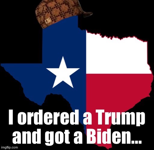 Y’all already know the punchline | image tagged in scumbag,texas,karen,karens,election 2020,2020 elections | made w/ Imgflip meme maker