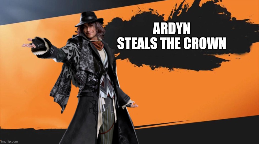 Oh, I'm no "mortal." I'm a monster. | ARDYN
STEALS THE CROWN | image tagged in super smash bros,smash bros,final fantasy xv,ffxv,ardyn,final fantasy xv ardyn | made w/ Imgflip meme maker
