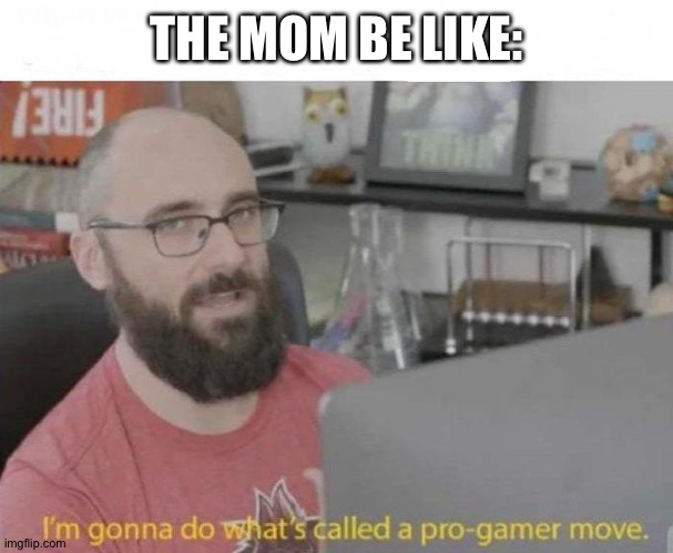 Pro Gamer move | THE MOM BE LIKE: | image tagged in pro gamer move | made w/ Imgflip meme maker