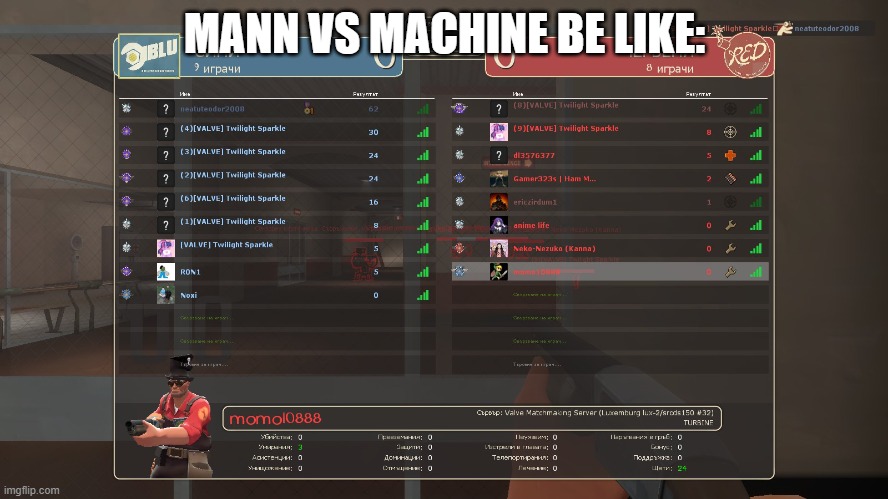 Tf2 | MANN VS MACHINE BE LIKE: | image tagged in tf2,bots,pain | made w/ Imgflip meme maker