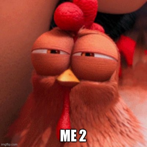 disapproving chicken despicable me 2 | ME 2 | image tagged in disapproving chicken despicable me 2 | made w/ Imgflip meme maker