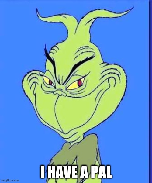 Good Grinch | I HAVE A PAL | image tagged in good grinch | made w/ Imgflip meme maker