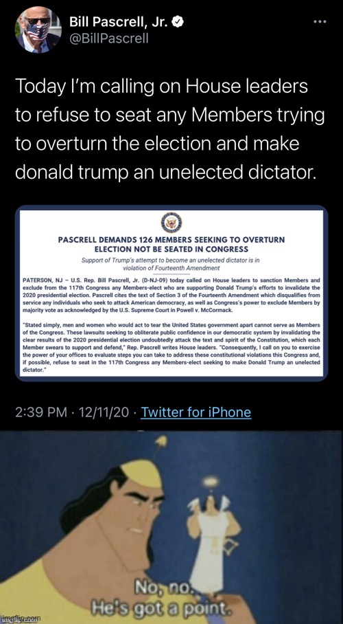 The confederacy were losers, too. | image tagged in no no hes got a point,election 2020,donald trump is an idiot,supreme court | made w/ Imgflip meme maker