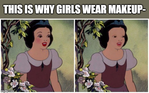 XD | THIS IS WHY GIRLS WEAR MAKEUP- | made w/ Imgflip meme maker