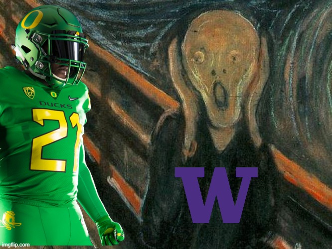 Washington Ducks Oregon | image tagged in college football,pac 12,oregon,washington,usc,wsu | made w/ Imgflip meme maker