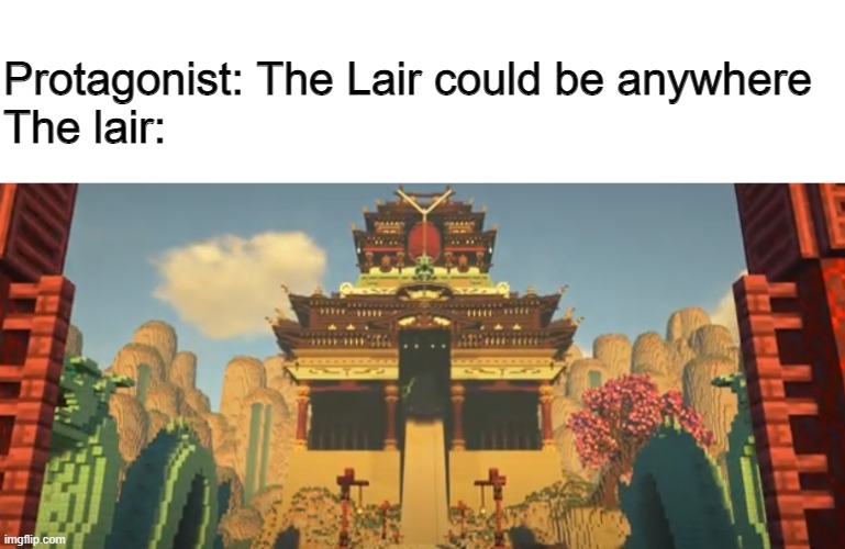 Nobody: Villains: | Protagonist: The Lair could be anywhere
The lair: | image tagged in blank white template,lair,anywhere,memes,funny,dastarminers awesome memes | made w/ Imgflip meme maker