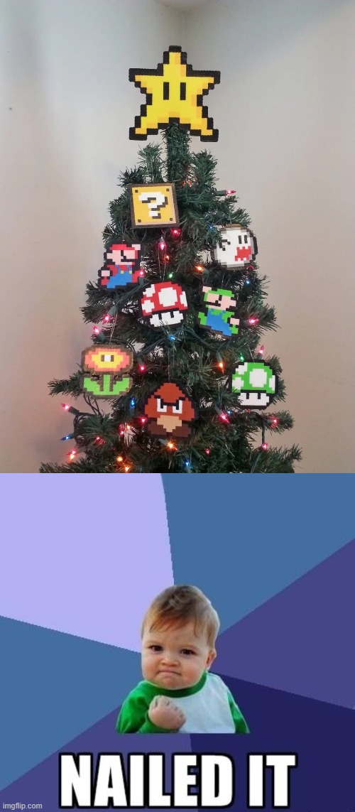 That's so cool! | image tagged in nailed it,mario,christmas tree | made w/ Imgflip meme maker