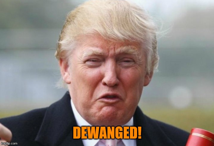 Trump Crybaby | DEWANGED! | image tagged in trump crybaby | made w/ Imgflip meme maker