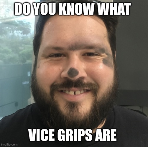 Vice grips | DO YOU KNOW WHAT; VICE GRIPS ARE | image tagged in jim does not exist ii | made w/ Imgflip meme maker