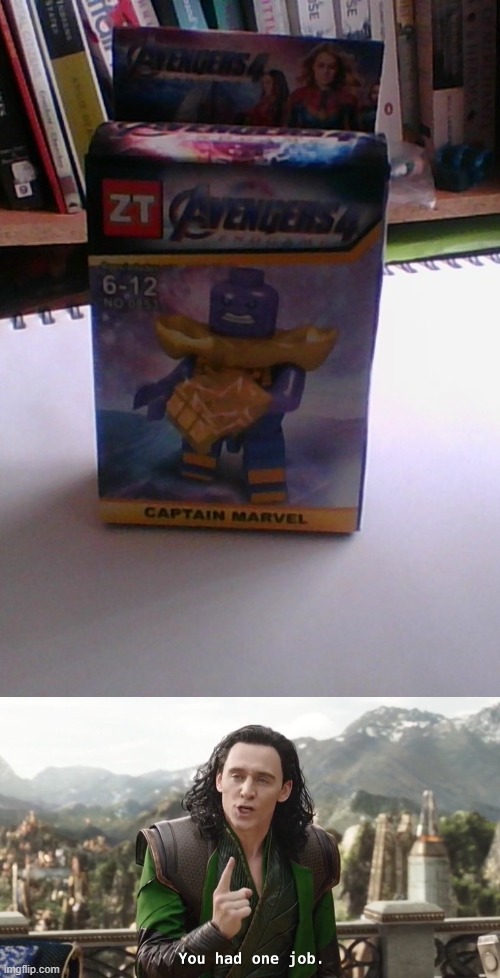 This Lego Thanos box | image tagged in you had one job just the one,lego,incorrect,wtf,hold up | made w/ Imgflip meme maker