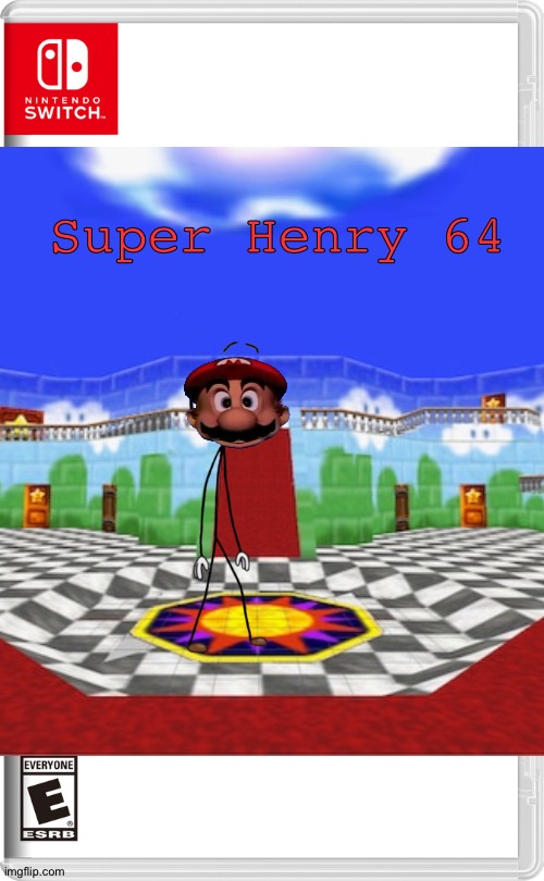 Super Henry 64 | Super Henry 64 | image tagged in super mario 64,henry stickmin,super mario,innersloth,puffballs united,nintendo | made w/ Imgflip meme maker