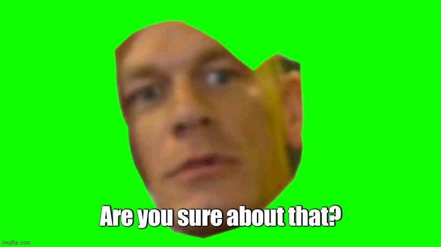 Are you sure about that? (Cena) | Are you sure about that? | image tagged in are you sure about that cena | made w/ Imgflip meme maker