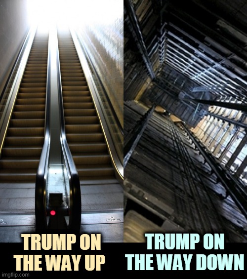 It's the oldest American story there is. | TRUMP ON THE WAY UP; TRUMP ON THE WAY DOWN | image tagged in trump,up,down,bye | made w/ Imgflip meme maker