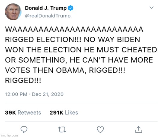 RIGGED!!!! | image tagged in donald trump | made w/ Imgflip meme maker