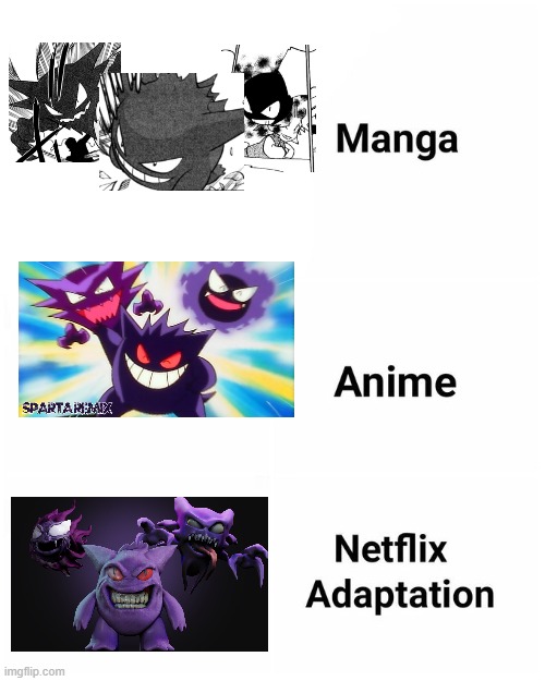 Manga, Anime, Netflix adaption part 2 | image tagged in manga anime netflix adaption | made w/ Imgflip meme maker