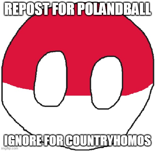 repost for polandball ignore for countryhomos | REPOST FOR POLANDBALL; IGNORE FOR COUNTRYHOMOS | image tagged in memes | made w/ Imgflip meme maker