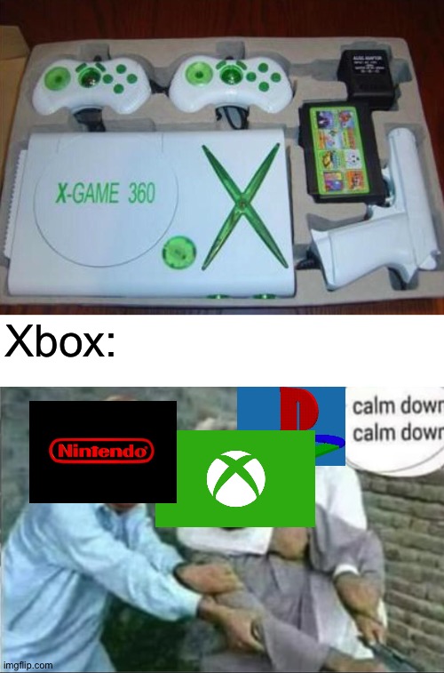Dentro espina George Bernard X-game 360 the fake Xbox 360 - Imgflip