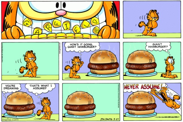Garfield: The Giant Hamburger | image tagged in comics/cartoons,comic,comics,garfield,hamburger,hamburgers | made w/ Imgflip meme maker