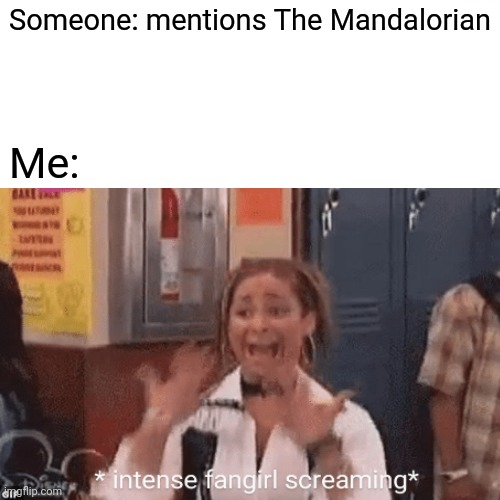 Someone: mentions The Mandalorian; Me: | image tagged in funny memes,fangirl | made w/ Imgflip meme maker