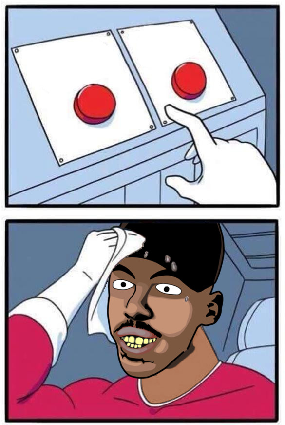 karim 2 bouttons Blank Meme Template