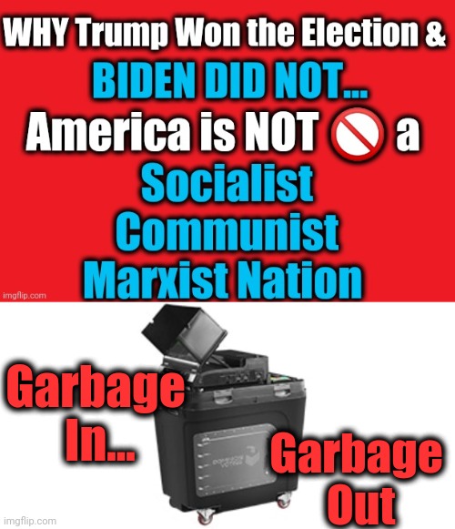 Vote-Switching Algorithm Results in Vote-flipping & a Rigged Election | Garbage 
Out; Garbage 
In... | image tagged in politics,election fraud,american values,democratic socialism,third world,stolen election | made w/ Imgflip meme maker