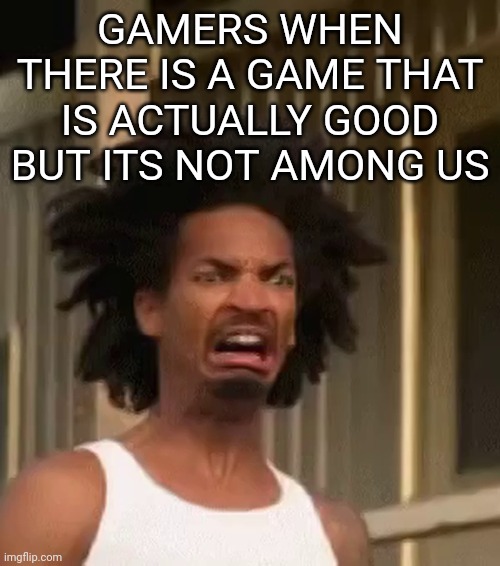 ewww | GAMERS WHEN THERE IS A GAME THAT IS ACTUALLY GOOD BUT ITS NOT AMONG US | image tagged in ewww | made w/ Imgflip meme maker