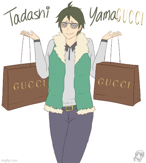 He do be looking rich though- | image tagged in haikyuu,hq,gucci | made w/ Imgflip meme maker