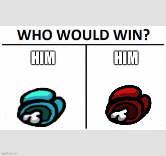 Who Would Win? Meme | HIM; HIM | image tagged in memes,who would win | made w/ Imgflip meme maker