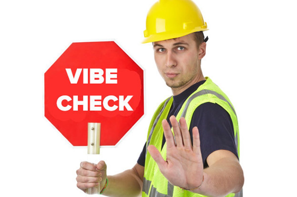 High Quality Construction Man Vibe Check Blank Meme Template
