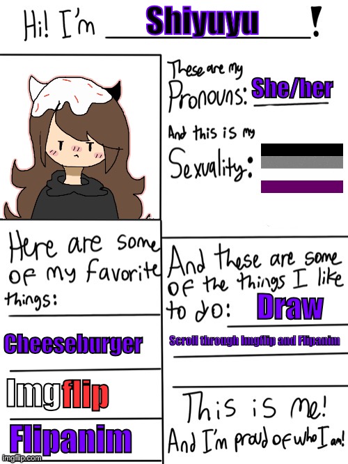 E | Shiyuyu; She/her; Draw; Cheeseburger; Scroll through Imgflip and Flipanim; flip; Img; Flipanim | made w/ Imgflip meme maker