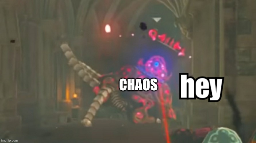 Guardian hey | CHAOS | image tagged in guardian hey | made w/ Imgflip meme maker