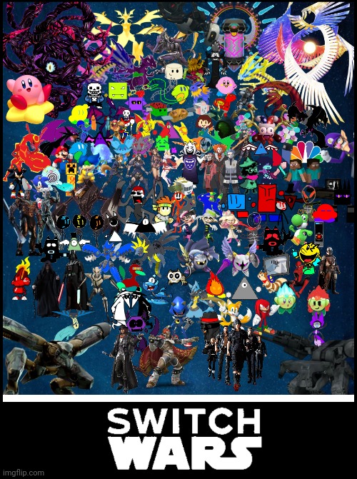 Switch Wars Poster Ver 2, added FFXV characters. Blank Meme Template