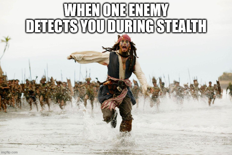 Run Away | WHEN ONE ENEMY DETECTS YOU DURING STEALTH | image tagged in run away,cyberpunkgame | made w/ Imgflip meme maker