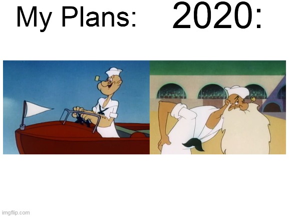 My plans vs. 2020 | image tagged in 2020,plans | made w/ Imgflip meme maker