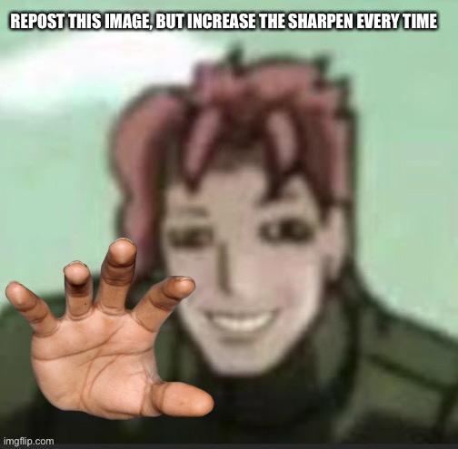Kakyoin vibe check | REPOST THIS IMAGE, BUT INCREASE THE SHARPEN EVERY TIME | image tagged in kakyoin vibe check | made w/ Imgflip meme maker