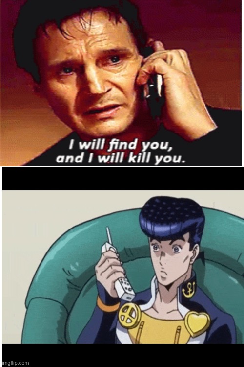 Awww Poor Josuke! | image tagged in blank white template | made w/ Imgflip meme maker