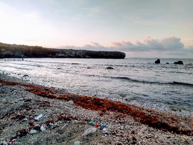 If it weren't for all the trash, this would be a beautiful place to chill out | made w/ Imgflip meme maker